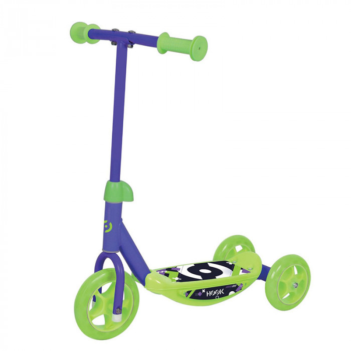 Trotineta pentru copii Scooter, 3 roti, inaltime reglabila, maxim 25 kg, 3 ani+, Verde
