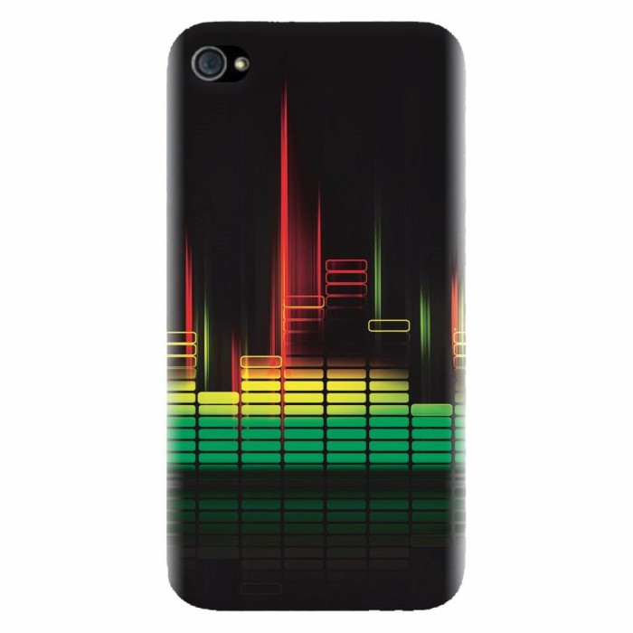 Husa silicon pentru Apple Iphone 4 / 4S, Abstract Dj Sound System