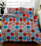 Cumpara ieftin Lenjerie de pat matrimonial cu husa elastic pat si fata perna dreptunghiulara, Round, bumbac mercerizat, multicolor