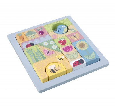 Cuburi de construit Gradina de primavara, Orange Tree Toys foto