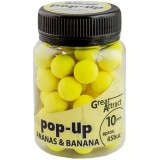 Pop Up Addicted Carp Baits Ananas &amp; Banana, 10mm, aprox 45buc/borcan