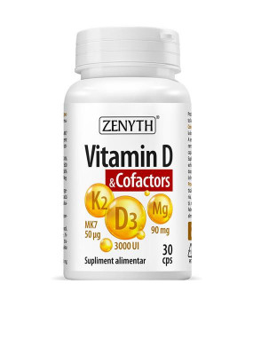 Vitamina D &amp;amp; Cofactors 1100 miligrme 30 capsule Zenyth foto