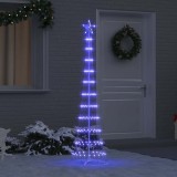 VidaXL Brad de Crăciun LED cu 230 LED albastru 51 x 51 x 190 cm Metal 42018773