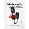 Fekete cipők, feh&eacute;r fűzővel - Vito Staviarsky