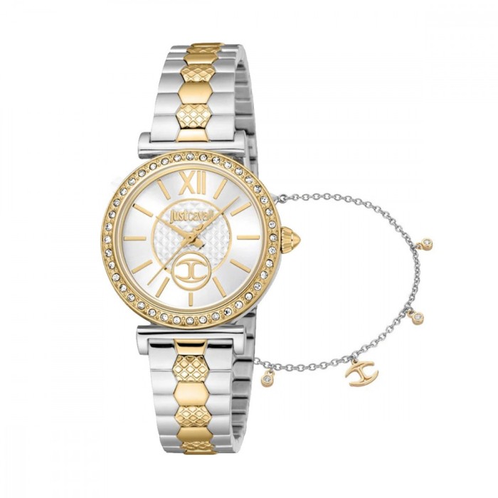 Ceas Dama, Just Cavalli, Glam Chic JC1L273M0085, Set cu Bratara - Marime universala