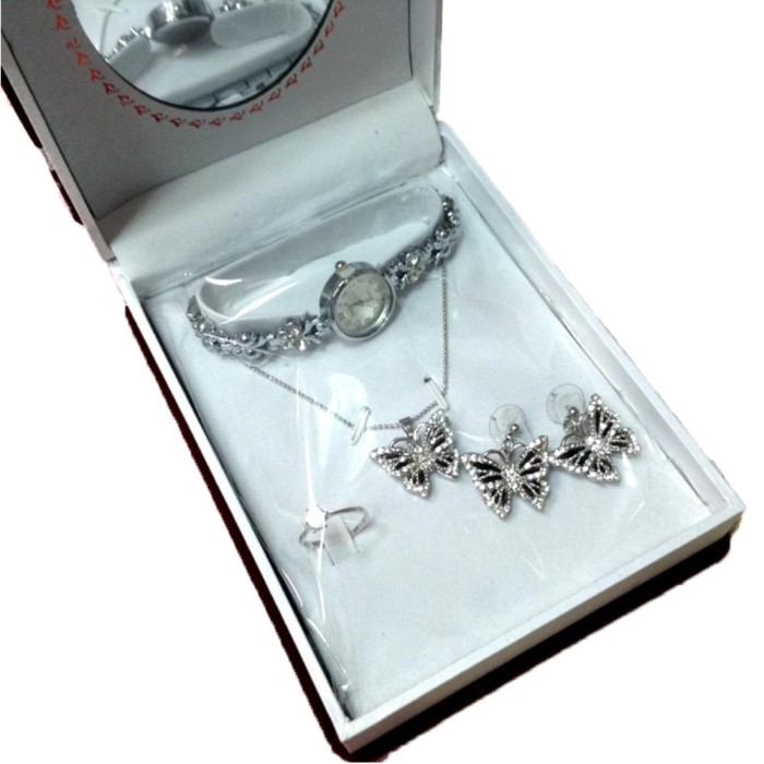 SET CADOU ACCESORII DAMA CU CEAS, CERCEI, PANDANTIV SI INELE SET CADOU ACCESORII DAMA CU CEAS, CERCEI, PANDANTIV SI INELE