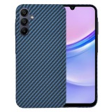 Husa slim carbon pentru samsung galaxy a15 4g / a15 5g - protectie premium fibershell, cyan