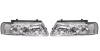 Set faruri VW Passat (B5), 09.1900, partea Stanga+Dreapta, Tuning, Fata, cu lumina de parcare LED; tip bec H1+H1; manual/electric; transparent,