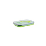 Cutie Pranz Pliabila Silicon Klausberg 1.1L, 410g, Verde/Portocaliu, Etans, Microunde/Vase - Caserola Alimente
