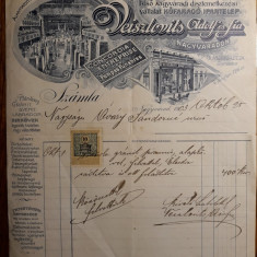 DOCUMENT VECHI ORADEA 1903 - VEISZLOVITS ES FIA - OVARY SANDOR - RARITATE