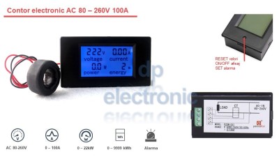 Contor contoar electronic 220V 100A foto