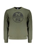 Bluză bărbați cu decolteu la baza g&acirc;tului și imprimeu cu logo, Verde &icirc;nchis, S, 2XL, L, M, XL