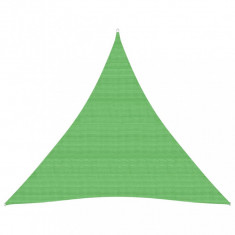vidaXL Pânză parasolar, verde deschis, 4,5x4,5x4,5 m, HDPE, 160 g/m²