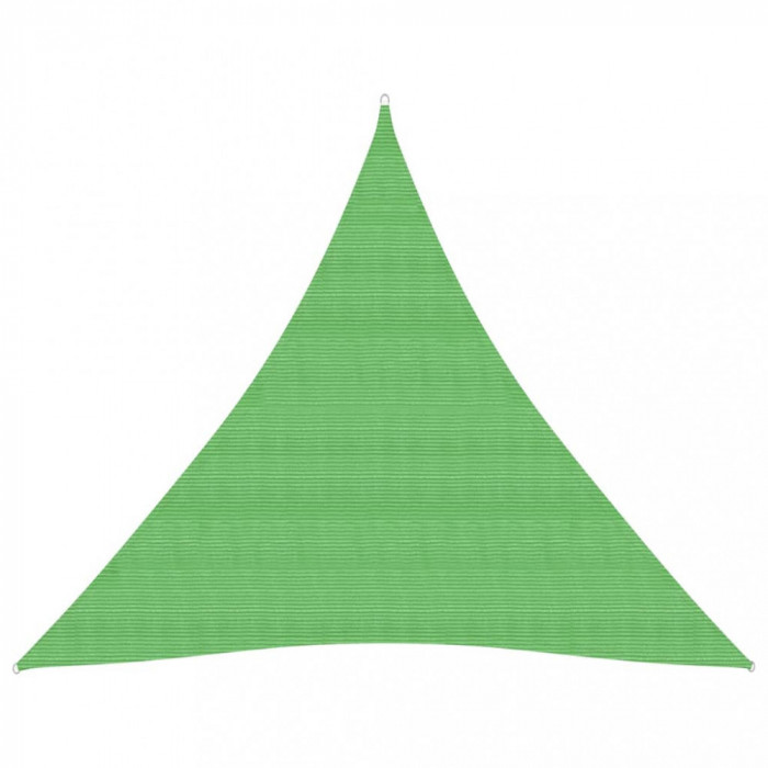 vidaXL P&acirc;nză parasolar, verde deschis, 5x5x5 m, HDPE, 160 g/m&sup2;