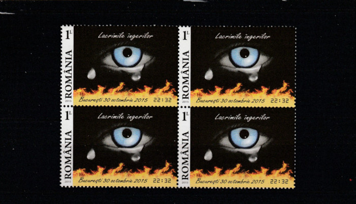 Romania 2015 - Lacrimile ingerilor - marca in bloc de 4, MNH