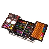 Set trusa pentru pictura si desen, Chigoods, 145 piese, +3 ani, 34.5x23x4 cm, Albastru