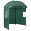 VidaXL Umbrelă pentru pescuit, verde, 220x193 cm 318835