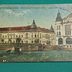 CARTE POȘTALĂ CRIȘUL CU HALA COMERCIALĂ* ORADEA / 1914 *