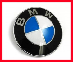 Emblema, sigla BMW seria 3,5 dimensiune 82 mm albastru cu alb foto