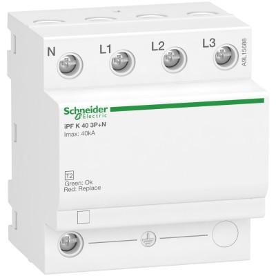 Descarcator supratensiune SPD T2 40kA 3P+N Schneider A9L15688 foto