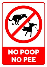 Semn no poop no pee foto