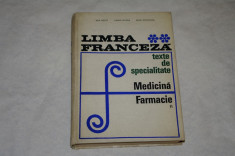 Limba franceza texte de specialitate Medicina Farmacie vol. II Ada Hecht sa foto