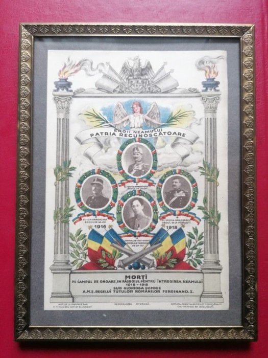 Macheta Afis Eroii Neamului / Ecaterina Teodoroiu Dragalina