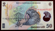 ROMANIA 50 LEI 2018 POLIMER UNC NECIRCULATA ** foto