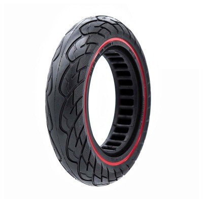 Cauciuc plin, pentru trotineta electrică, 10 x 2,125-6.1/B34, negru cu linie roșie | Motorevolution foto