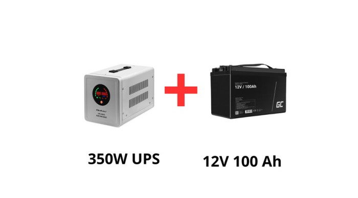 Qoltec Alimentare ne&icirc;ntreruptibilă pentru pompe de circulație 350W + acumulator 100Ah