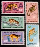 Republica Centrafricana 1971 maimuțe fauna animale serie 5v nestampilat Africa centrala 1971