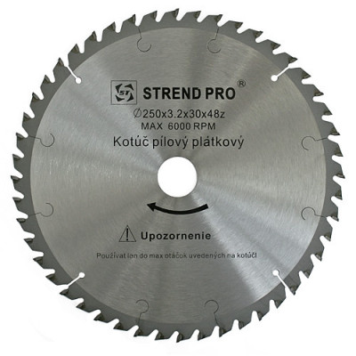 Strend Pro SuperSaw NWS 250x3,2x30 72T, p&amp;acirc;nza de ferăstrău pentru lemn, felii SK foto