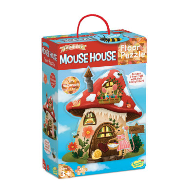 Puzzle de podea in forma de ciupercuta, Casuta soriceilor, Mouse House Floor Puzzle foto