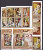 Ajman 1971 pictura Degas MI 835-842 A+B bl. 276 A+B MNH, Nestampilat