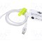 Cablu USB 2.0 Apple Lightning și USB C 1m alb silicon Goobay