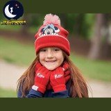 Set 3 piese Minnie Mouse-caciula, manusi si fular