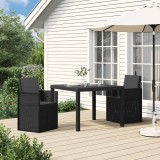 vidaXL Scaune de Dining pentru Grădină 2 pcs Antracit PP 899986