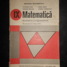 Augustin Cota - Matematica Geometrie si trigonometrie Manual pentru clasa a IX-a