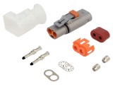 Conector alimentare DC tată pe cablu AMPHENOL GEC IP67 40-125&deg;C