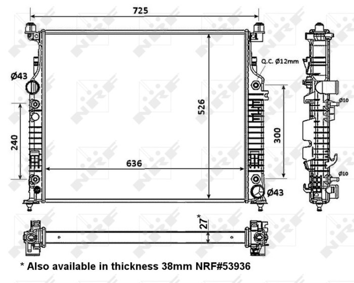 NRF 56074 EASY FIT Radiator, racire motor