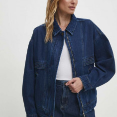 Answear Lab geaca de blugi din bumbac de tranzitie, oversize