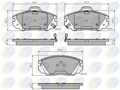 Set placute frana,frana disc HYUNDAI SONATA V (NF) (2005 - 2010) COMLINE CBP31788 foto