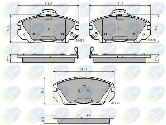 Set placute frana,frana disc HYUNDAI SONATA V (NF) (2005 - 2010) COMLINE CBP31788