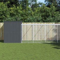 vidaXL Cușcă de c&acirc;ine cu țarc antracit 214x865x181 cm oțel galvanizat