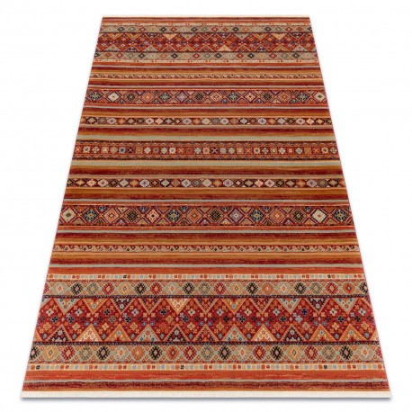 Covor L&acirc;nă KESHAN franjuri, oriental 7685/53578 teracotă, 80x145 cm
