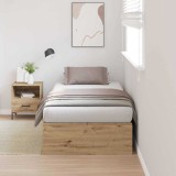VidaXL Cadru de pat stejar artizanal 200 x 90 x 31.5 cm Lemn compozit