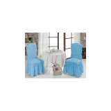 Cumpara ieftin Set 6 huse scaune cu volane din bumbac elasticizat - HEP78