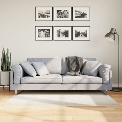 vidaXL Covor &amp;quot;IZA&amp;quot; aspect scandinav, cu fire scurte, crem, 80x150 cm foto