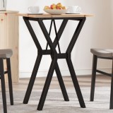 VidaXL Masă de bucătărie, cadru Y, 50x50x75 cm lemn masiv pin și Oţel