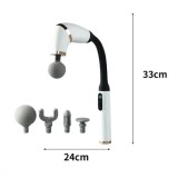 Aparat Profesional de Masaj Tip Pistol cu Extensie, Pentru Umeri, Abdomen, Picioare, Coapse, Fizioterapie, Tonifiere, Anticelulitic, Vibromasaj, Acumu